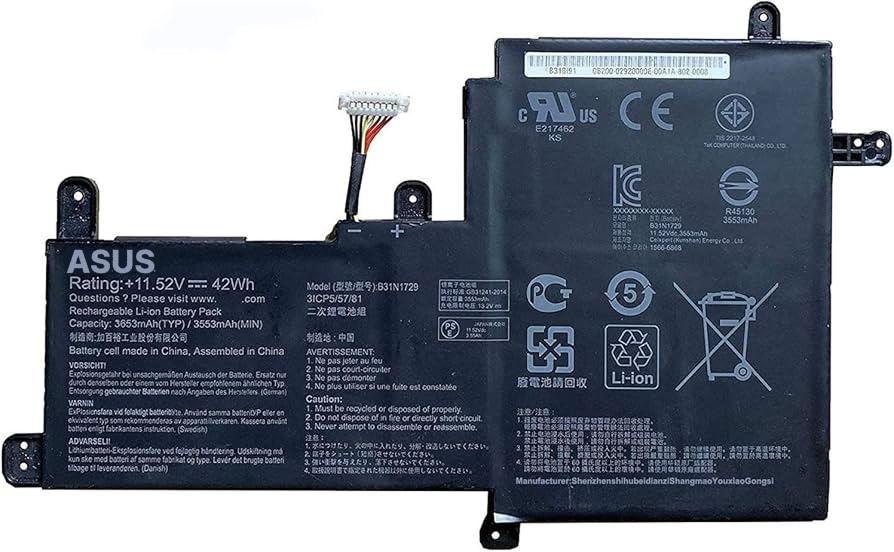B31N1729 Laptop Battery for ASUS VivoBook S15 / S530 / X530FN Series